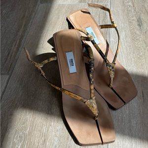 Miista snakeskin square heeled scandal